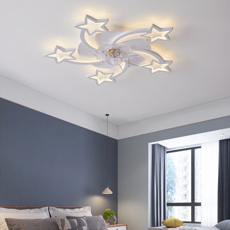 Scandinavian Modern Line Flush Mount Ceiling Fan