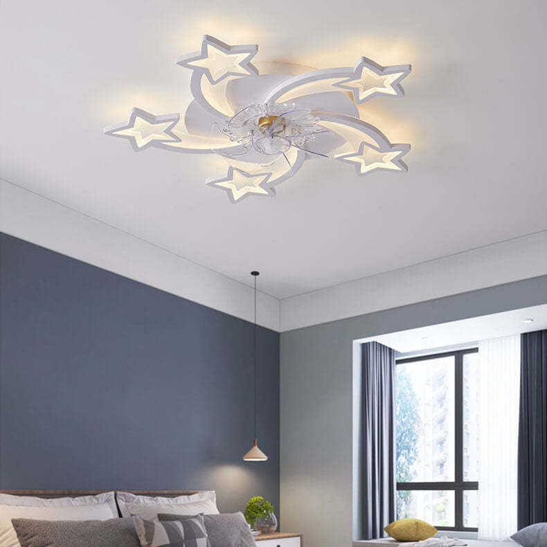 Scandinavian Modern Line Flush Mount Ceiling Fan