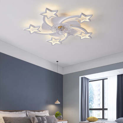 Scandinavian Modern Line Flush Mount Ceiling Fan