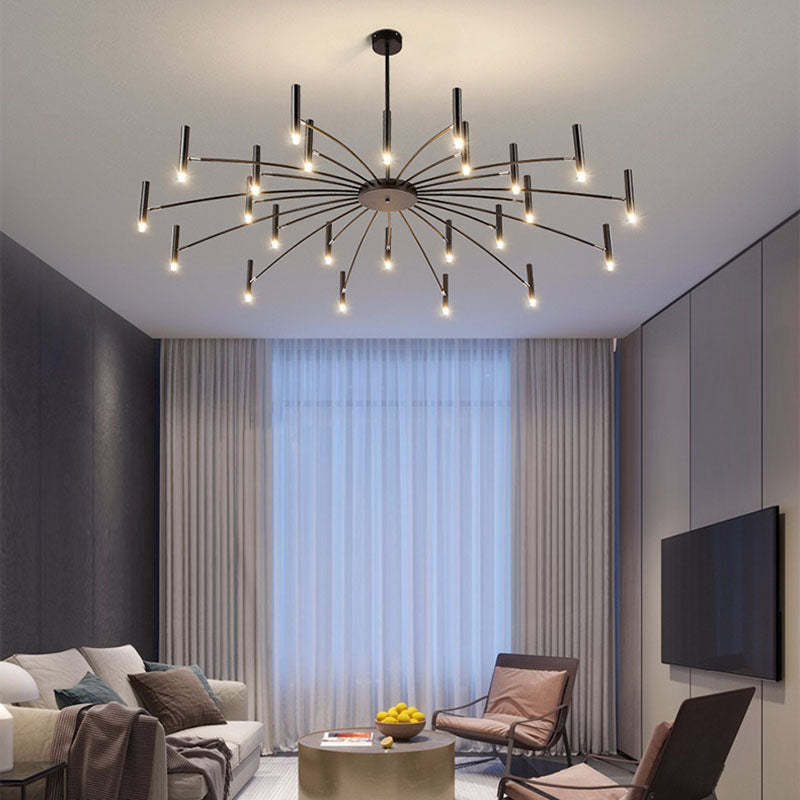 Scandinavian Radioactive Iron Aluminum Chandelier