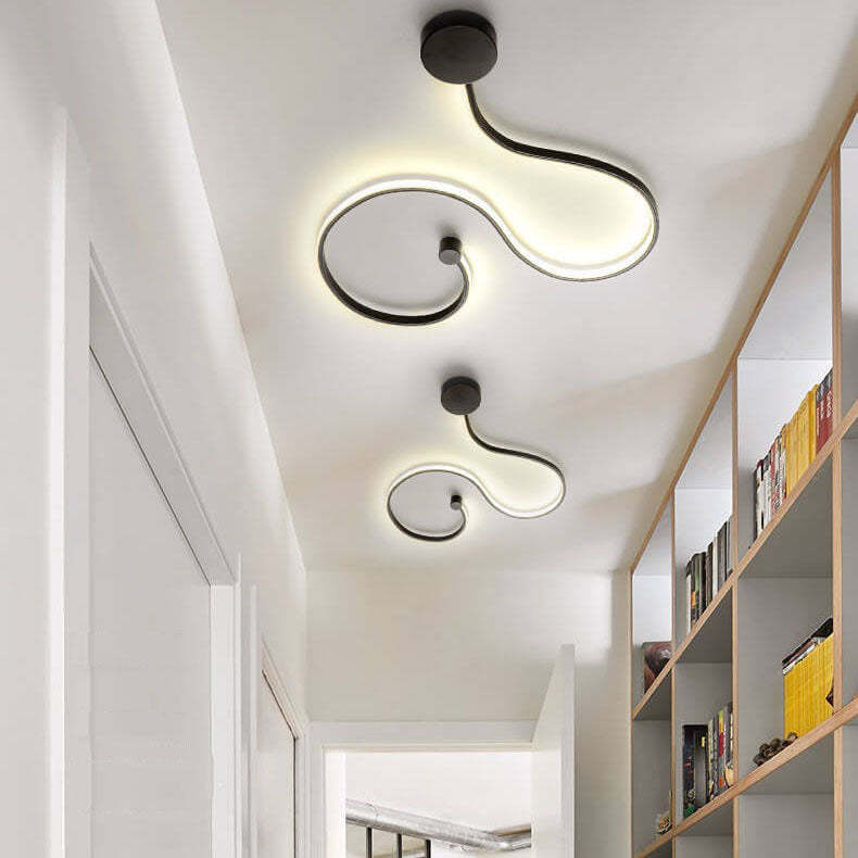 Modern Aluminum Snake Curved LED Sconce