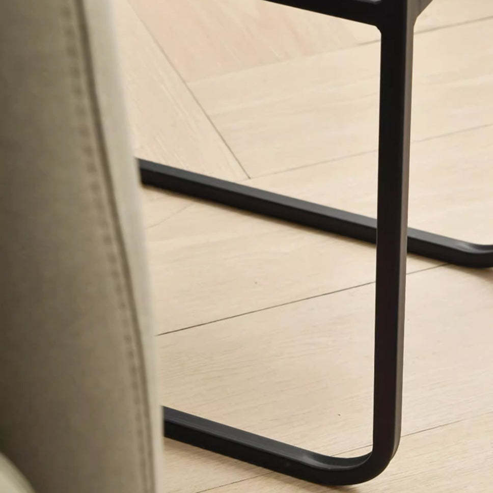 Modern Rectangular Iron 4-Leg Side Table