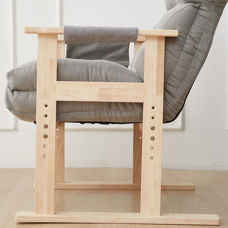 Modern Upholstered Wood Adjustable Accent Chair