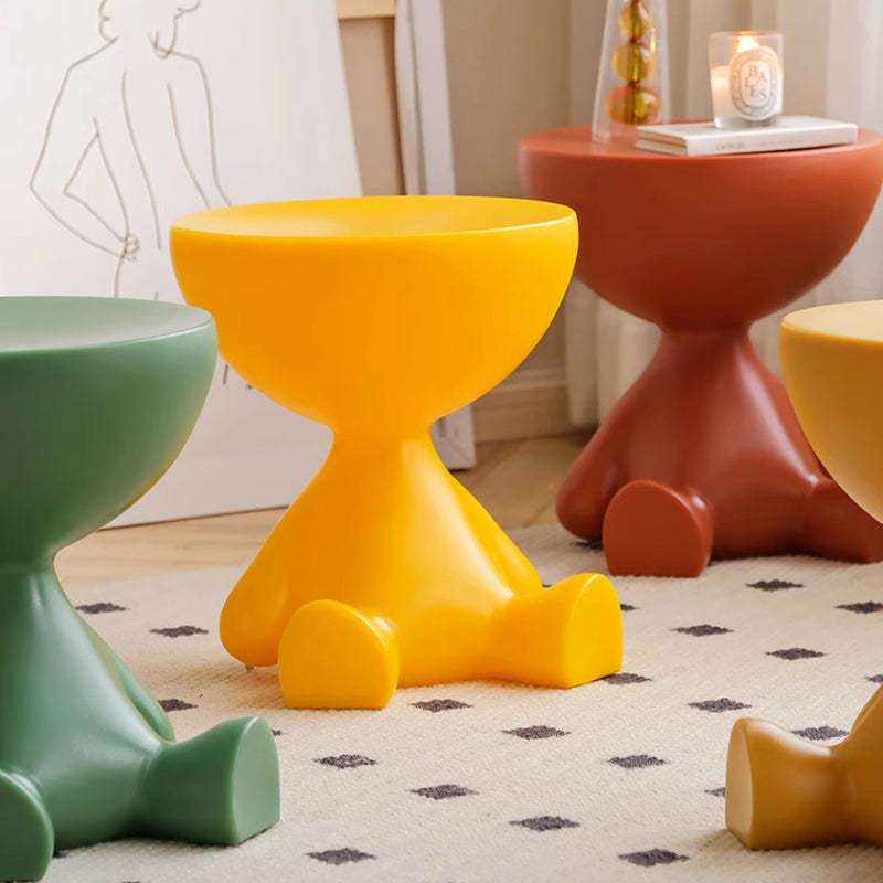 Scandinavian Cartoon Bear Base End Table