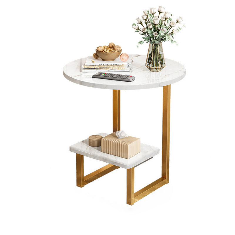 Nordic G-Shape Steel 2-Tier End Table
