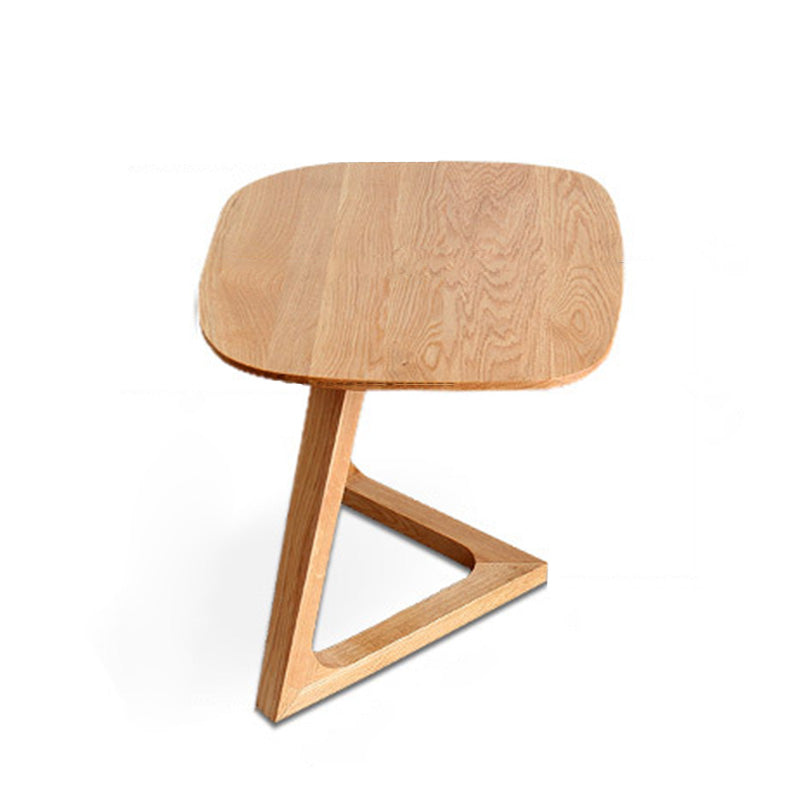 Vintage Wood V-Shape Base End Table