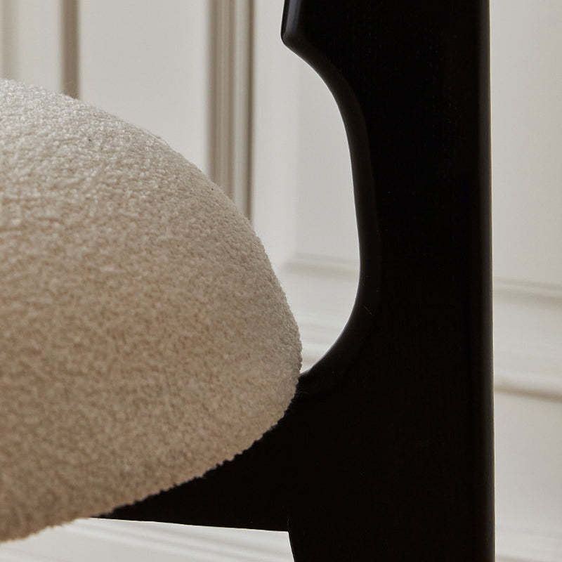 Minimalist Wood Velvet Dining Chair