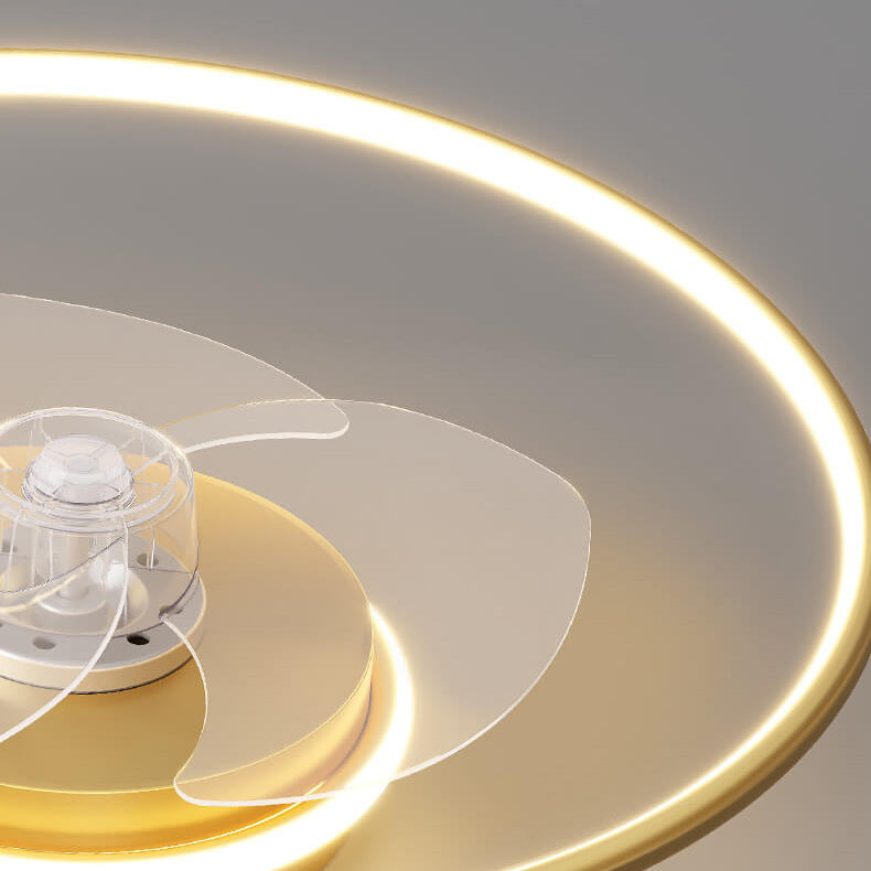 Minimalist Ring Flush Mount Ceiling Fan Light