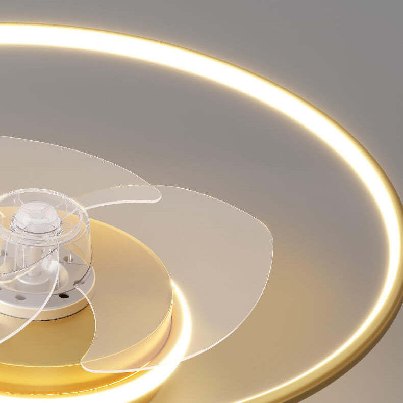 Minimalist Ring Flush Mount Ceiling Fan Light