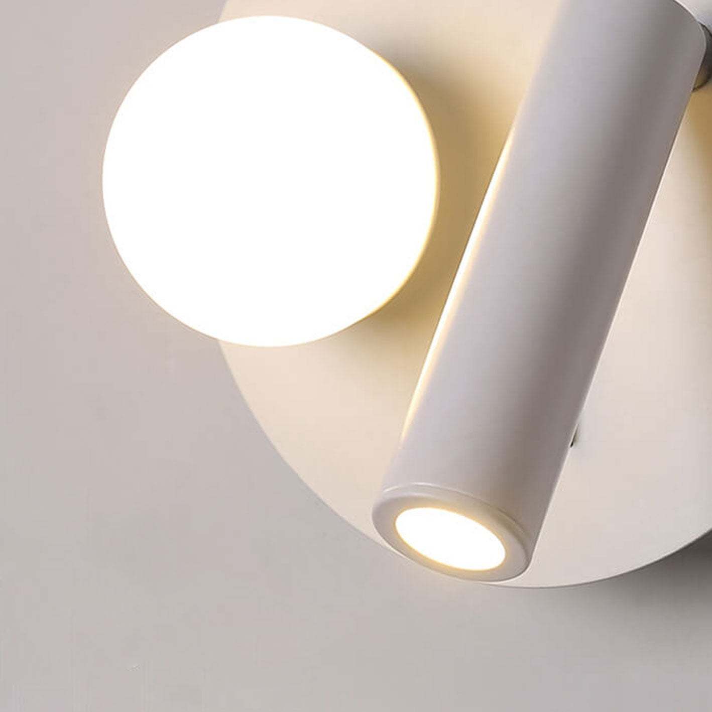 Nordic Round Square Acrylic Iron LED Reading Wall Sconce