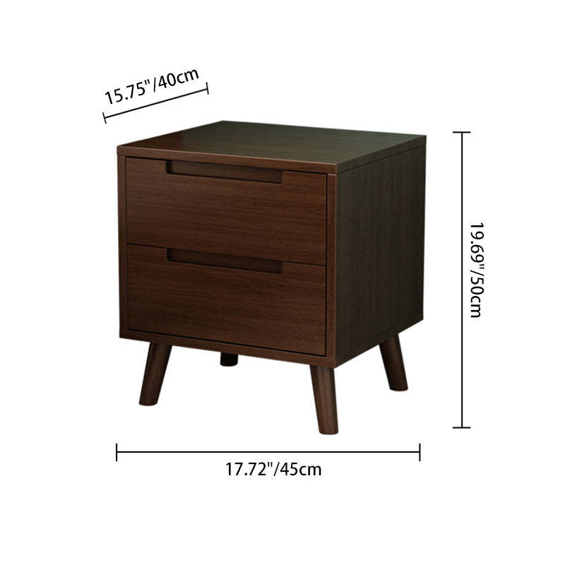 Nordic Wood 1/2-Drawer Nightstand — 1 / Orange