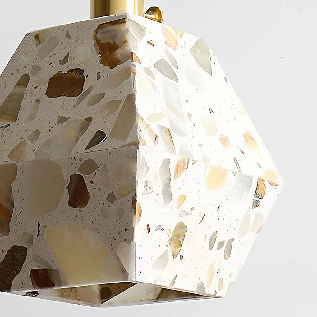 Retro Terrazzo Concrete Nordic LED Chandelier