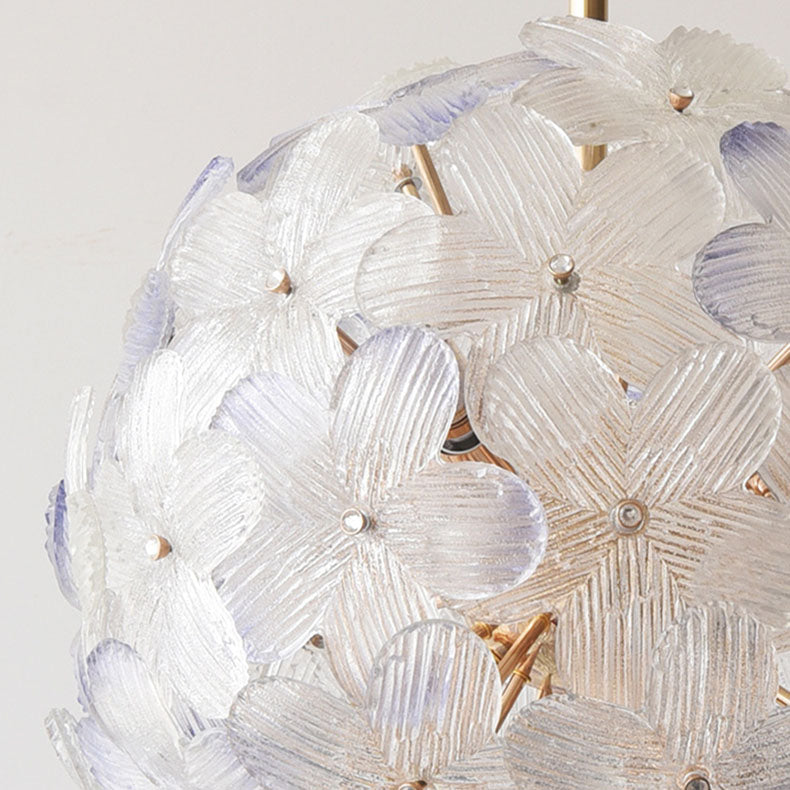 Art Deco Cinquefoil Spherical Glass Chandelier