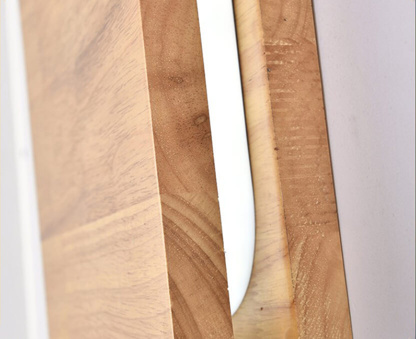 Japanese Wabi-Sabi Log Wood Rectangular LED Sconce