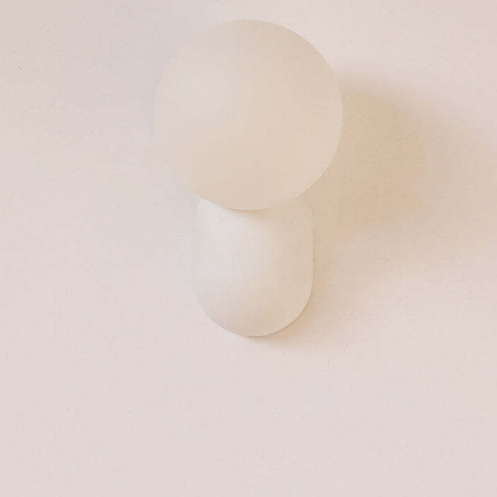 Macaron Cream Resin Glass Ball Sconce