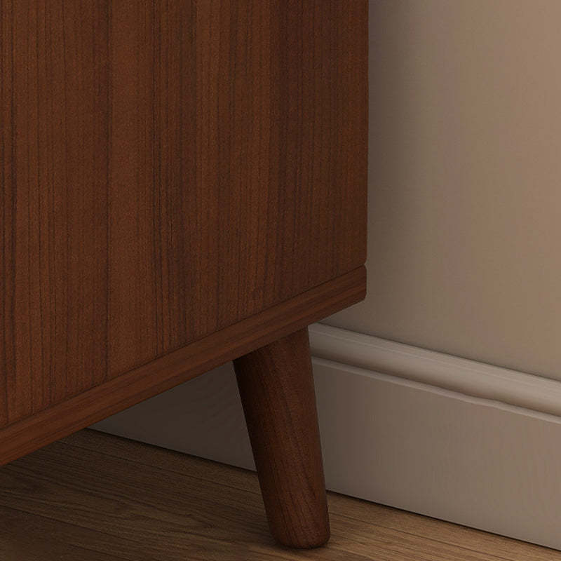 Chinese Wood Nightstand 2-Drawer Shelf