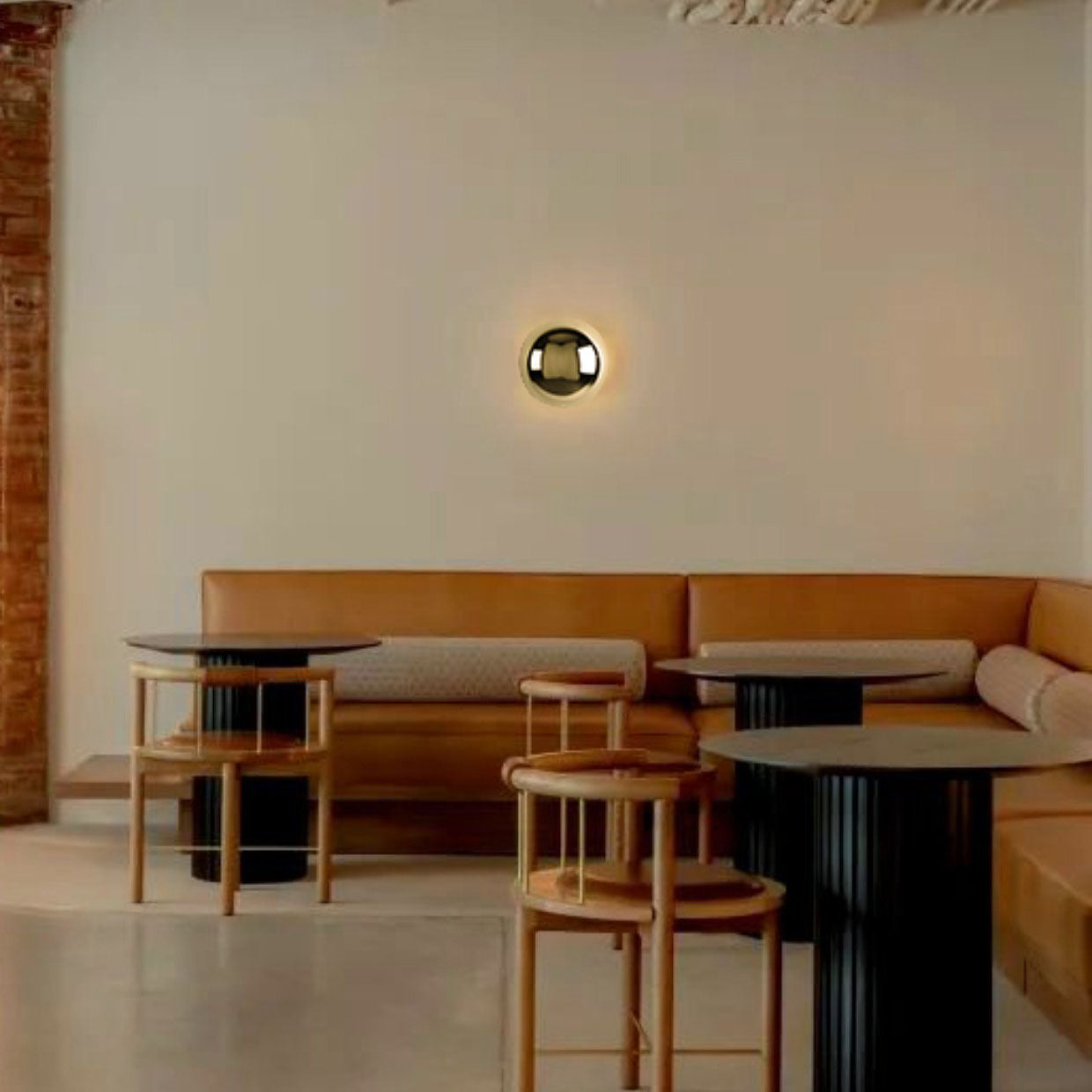 Modern Meteorite Semicircle Metal LED Sconce — Small - Silver / Warm Light (3000K) / 110V-120V For US/CA