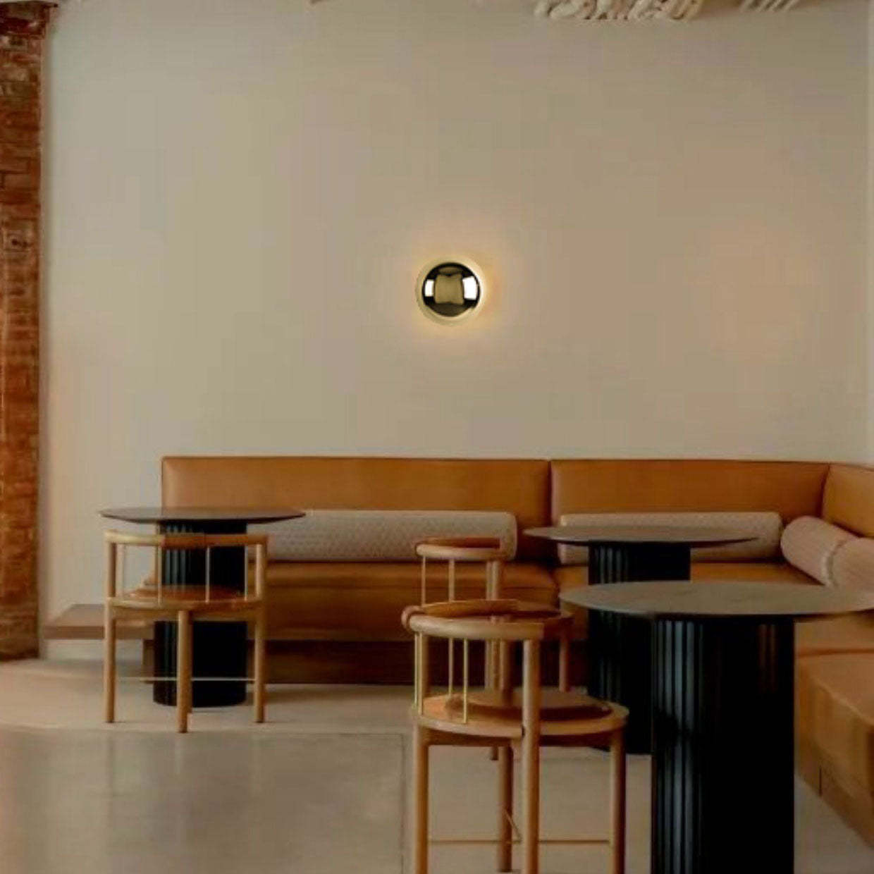 Modern Meteorite Semicircle Metal LED Sconce — Small - Silver / Warm Light (3000K) / 110V-120V For US/CA