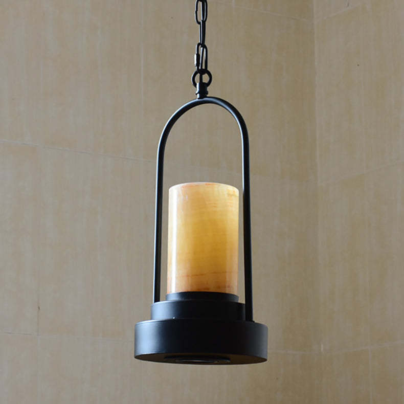 Vintage Industrial Candle Hemp Wire LED Pendant Light