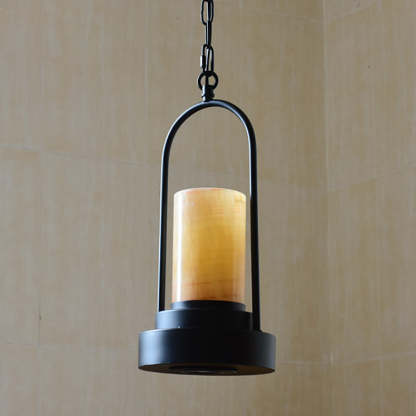 Vintage Industrial Candle Hemp Wire LED Pendant Light