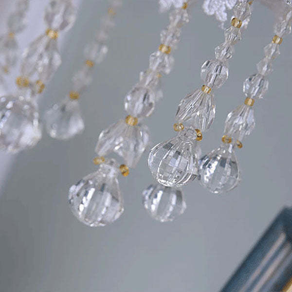 European Luxury  Fabric Lace Resin 1-Light Table Lamp