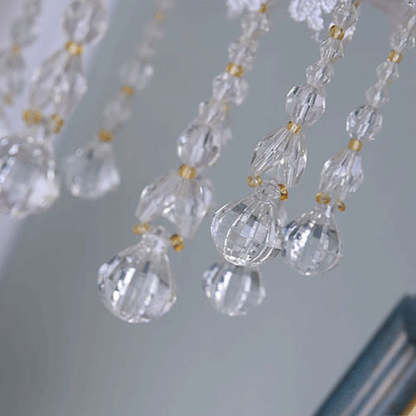 European Luxury  Fabric Lace Resin 1-Light Table Lamp