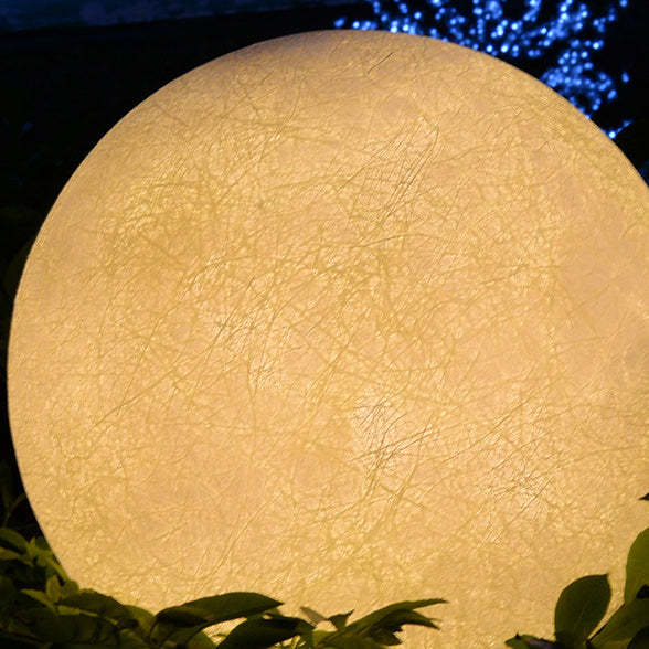 Contemporary Moon Resin Outdoor Landscape Light