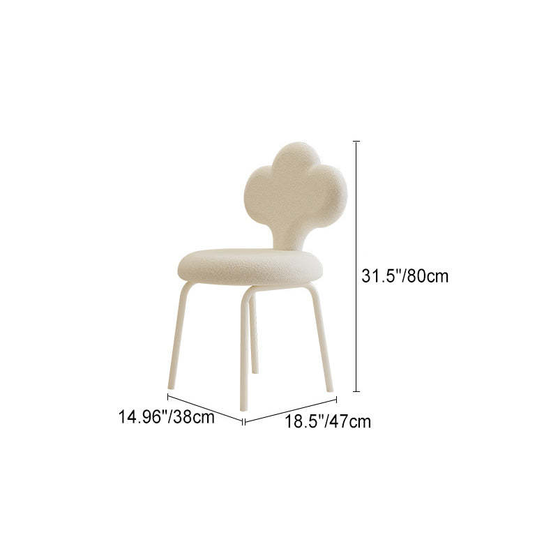 Contemporary Cloud Lambswool Swivel Vanity Stool