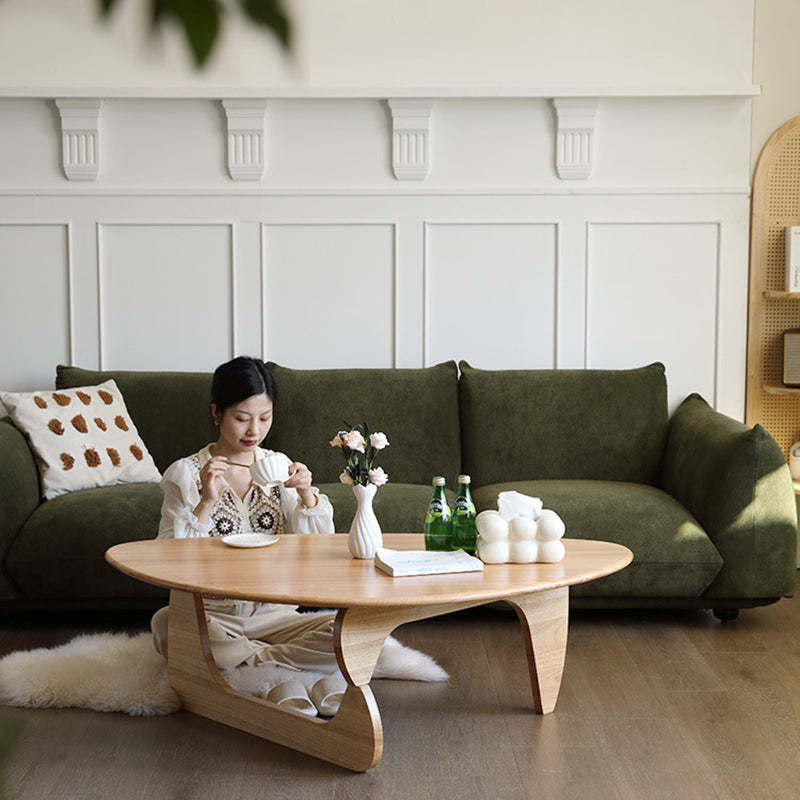 Vintage Triangle Solid Wood Coffee Table
