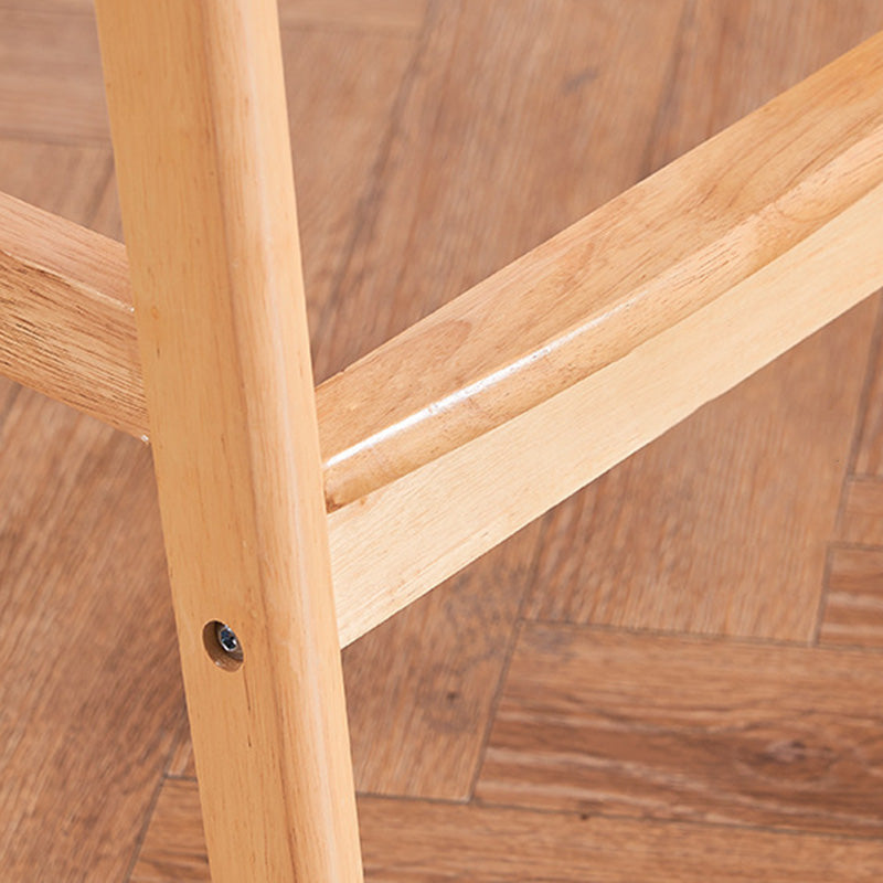 Minimalist PU Leather Open-Back Counter Stool — Black PU Leather