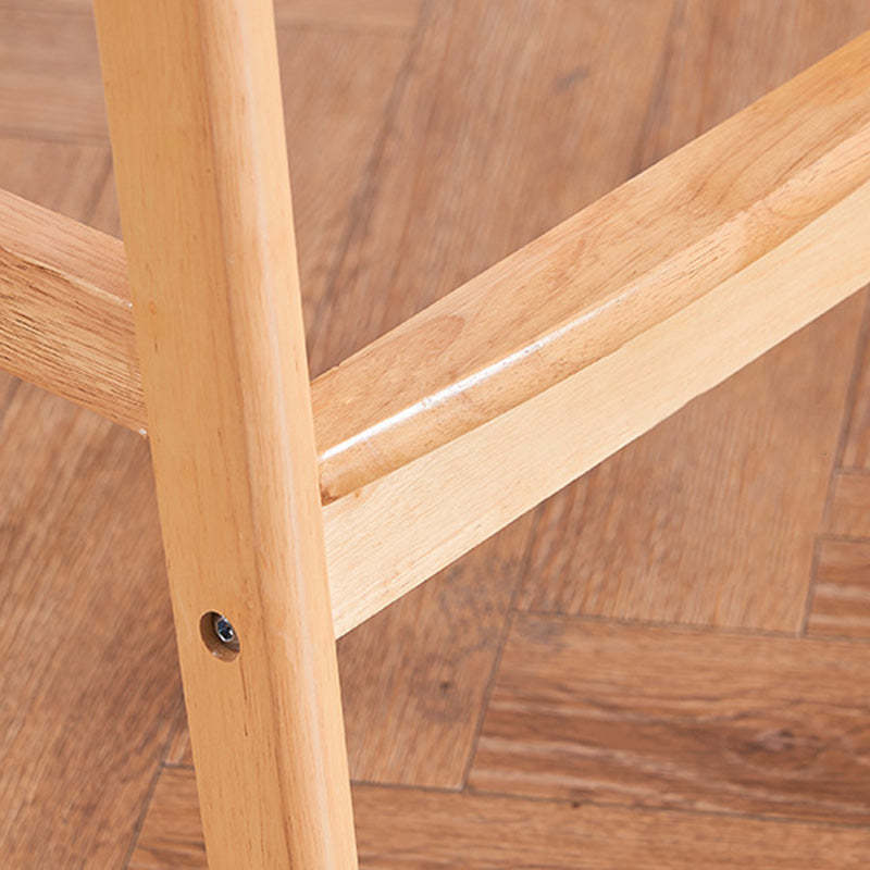 Minimalist PU Leather Open-Back Counter Stool — Black PU Leather