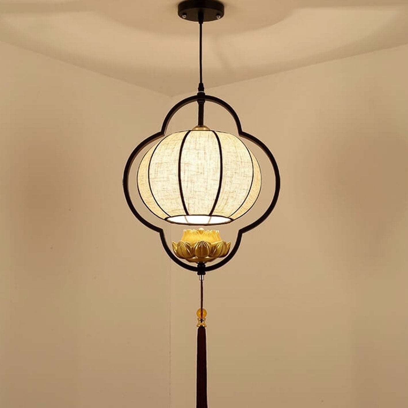 Chinese Retro Luxury Wrought Iron Pendant Light