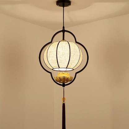 Chinese Retro Luxury Wrought Iron Pendant Light