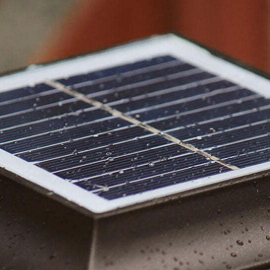 Solar Chinese Window Square Post Garden Light