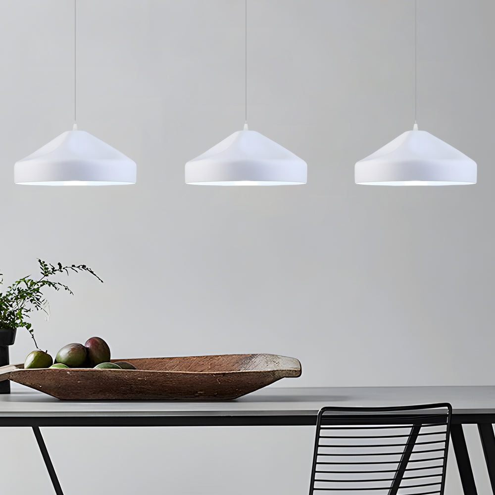Pleat Box LED Black White Aluminum Pendant Light