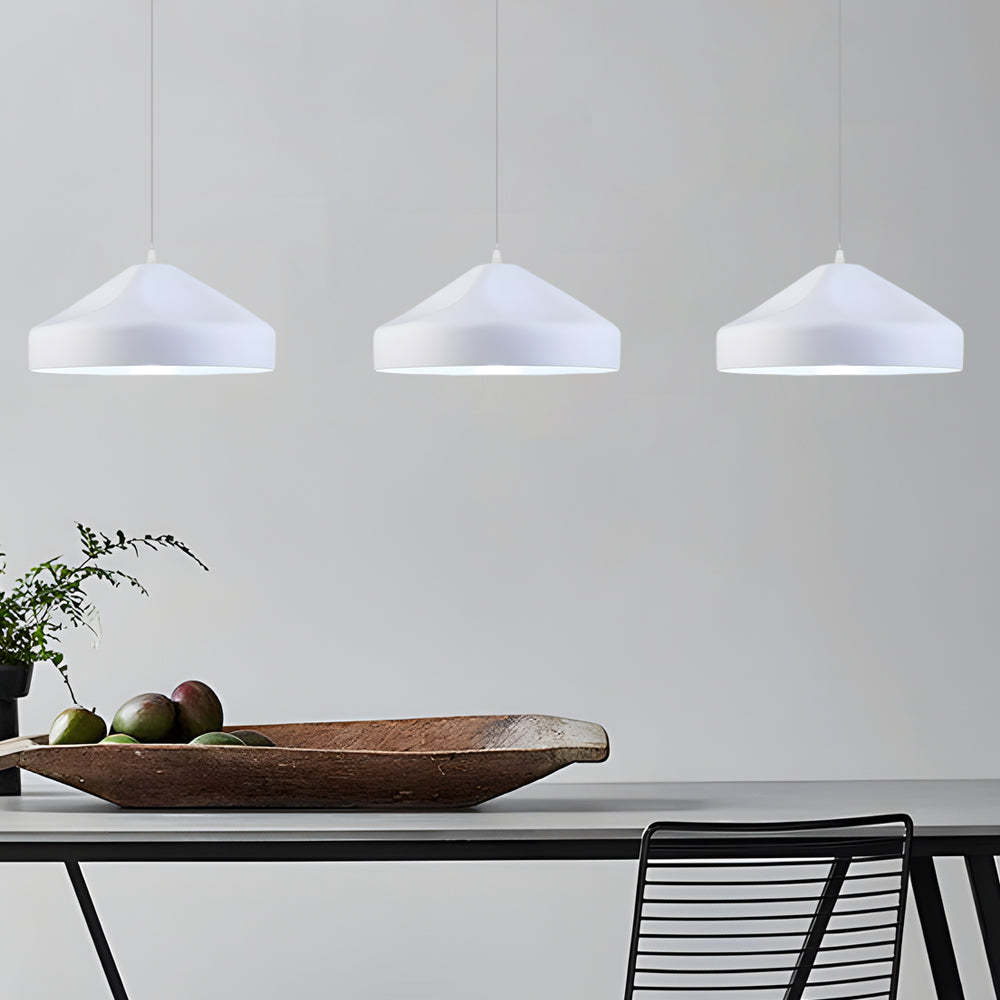 Pleat Box LED Black White Aluminum Pendant Light