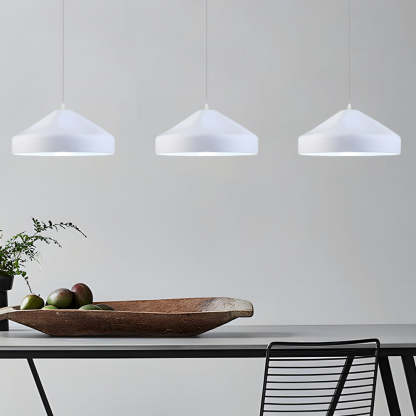 Pleat Box LED Black White Aluminum Pendant Light