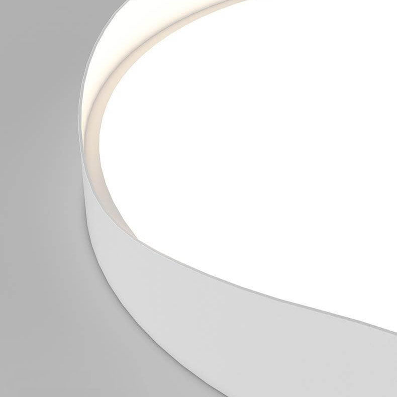 Nordic Minimalist Round Curve LED Flush Mount Light