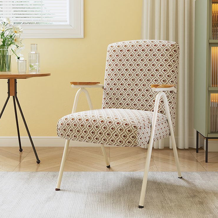 Scandinavian Cushion Steel Accent Chair — C - Green