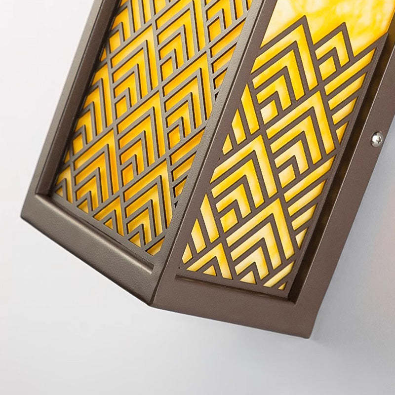 Chinese Stainless Steel Faux Marble Cubic LED Wall Sconce