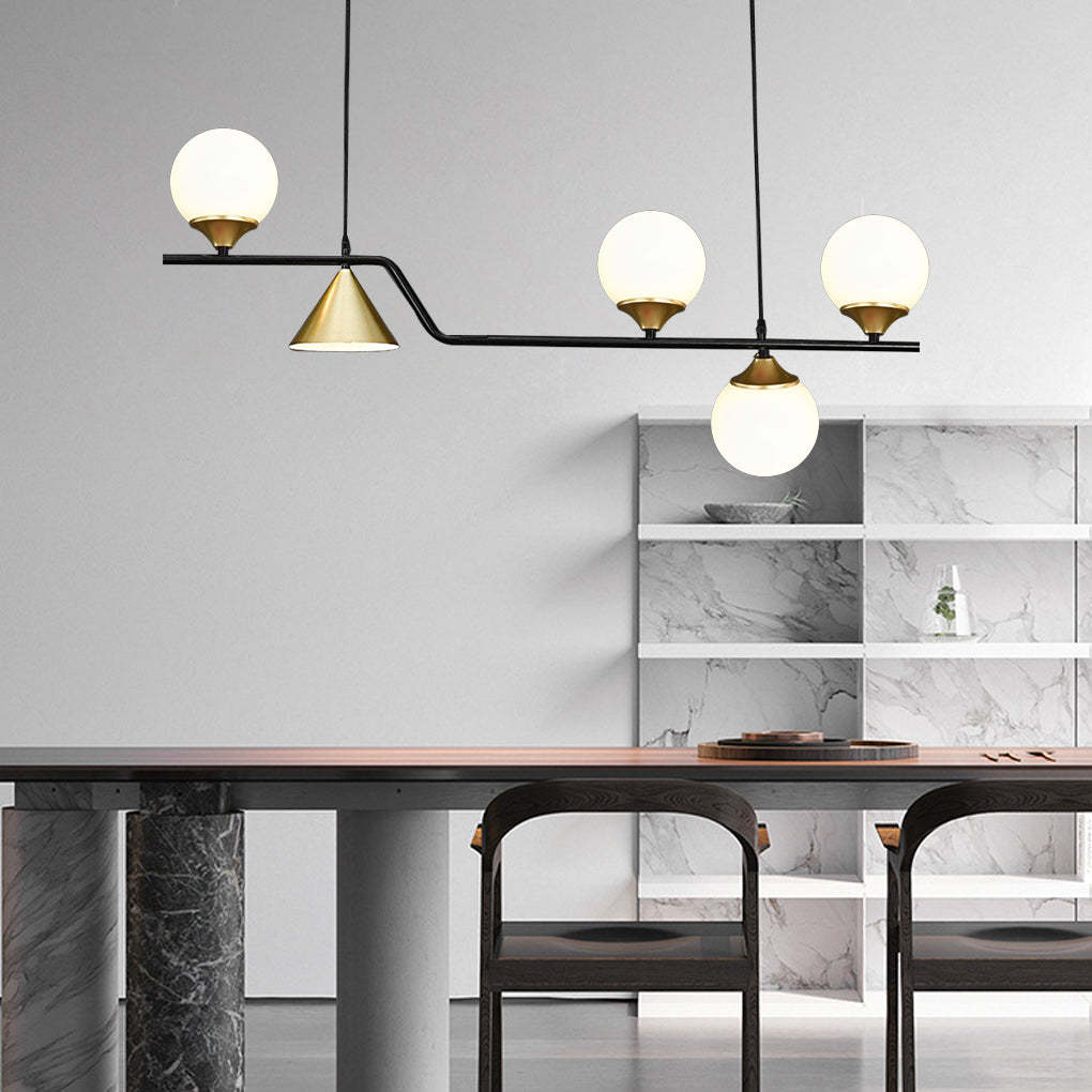 Strip Cone Glass Bubble LED Nordic Chandelier