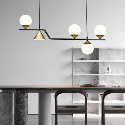 Strip Cone Glass Bubble LED Nordic Chandelier