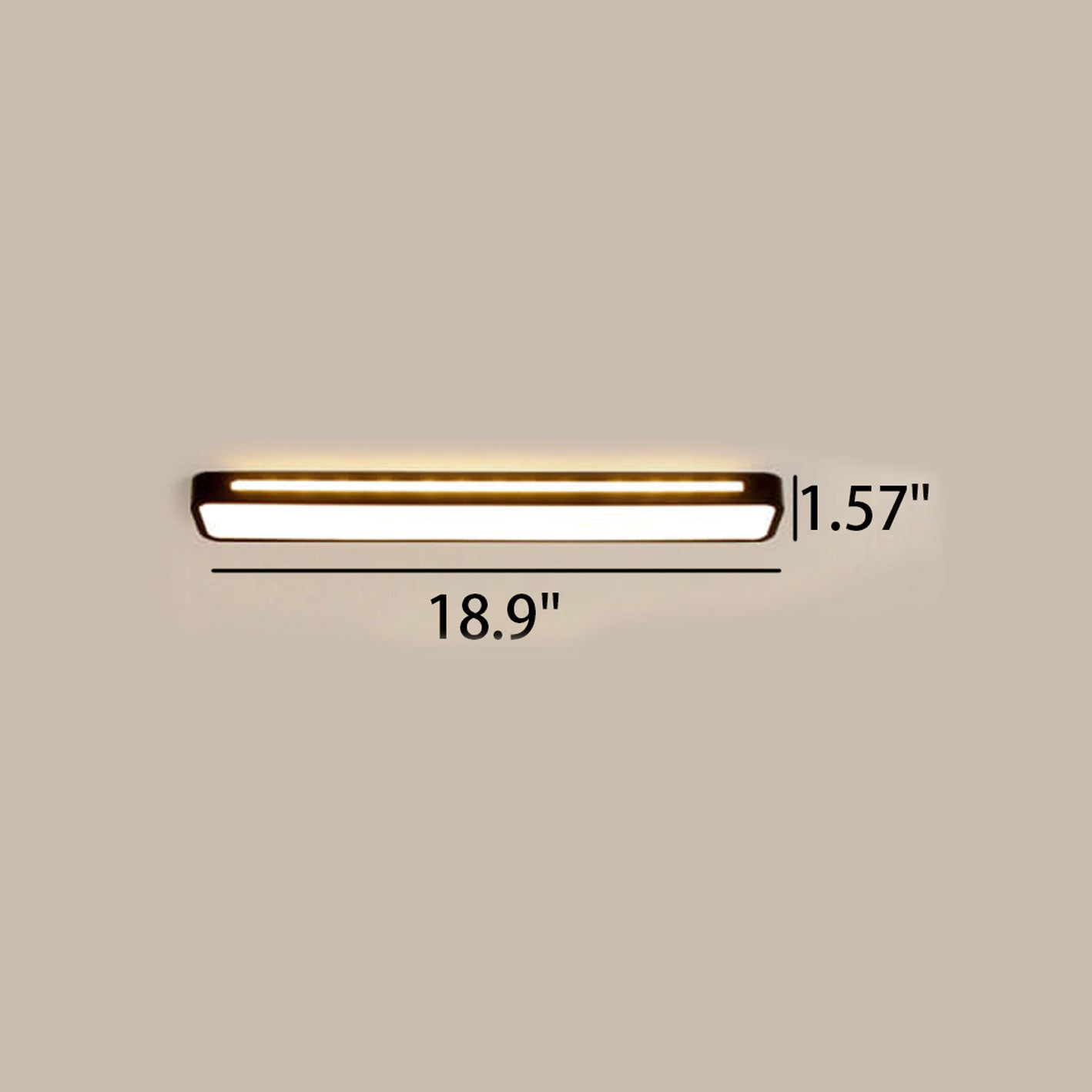 Nordic Minimalist Long LED Flush Mount Light