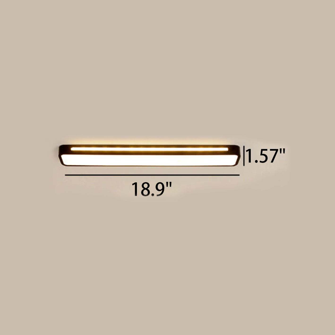 Nordic Minimalist Long LED Flush Mount Light