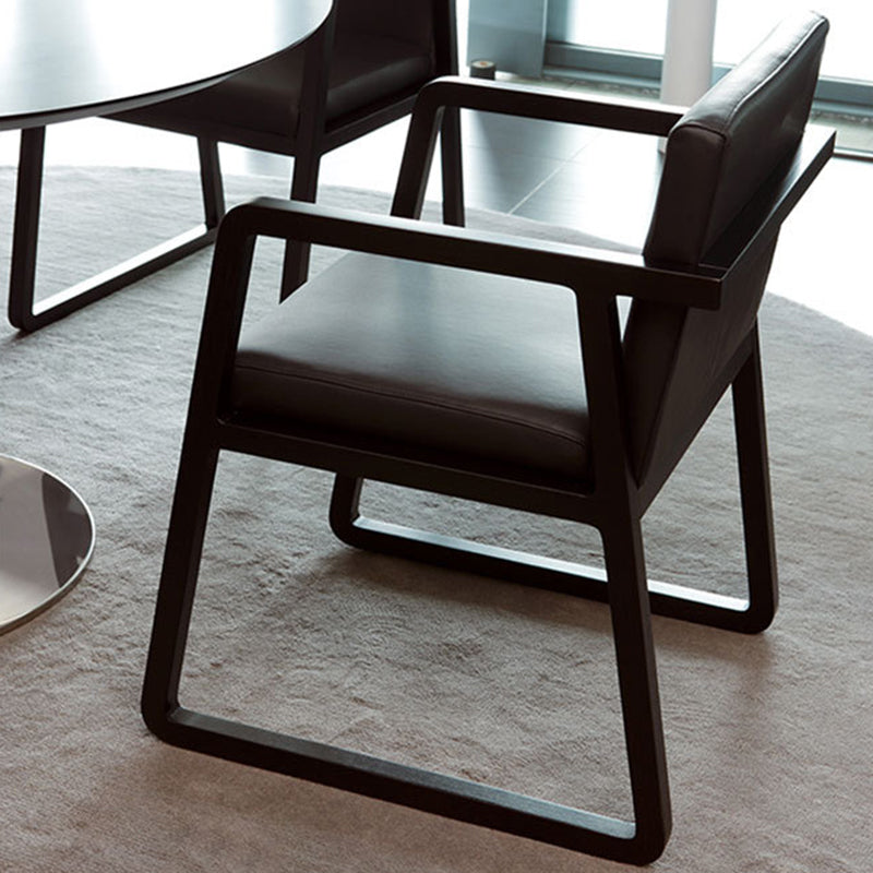 Minimalist PU Leather Steel Desk Chair