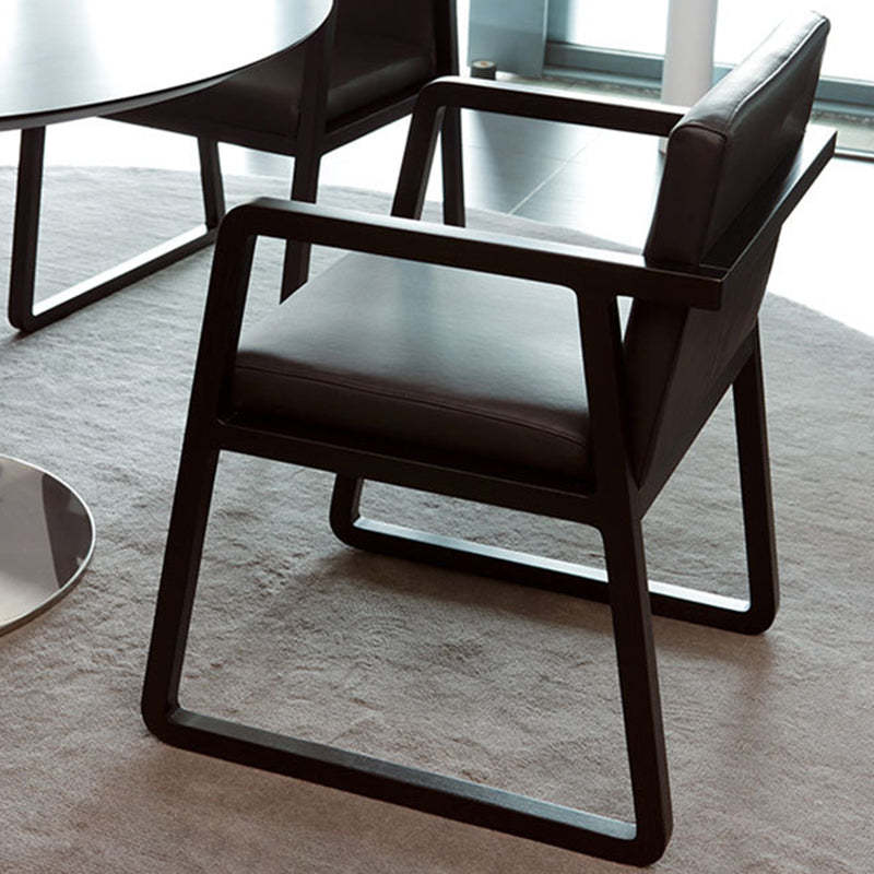 Minimalist PU Leather Steel Desk Chair
