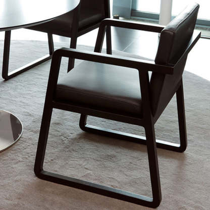 Minimalist PU Leather Steel Desk Chair
