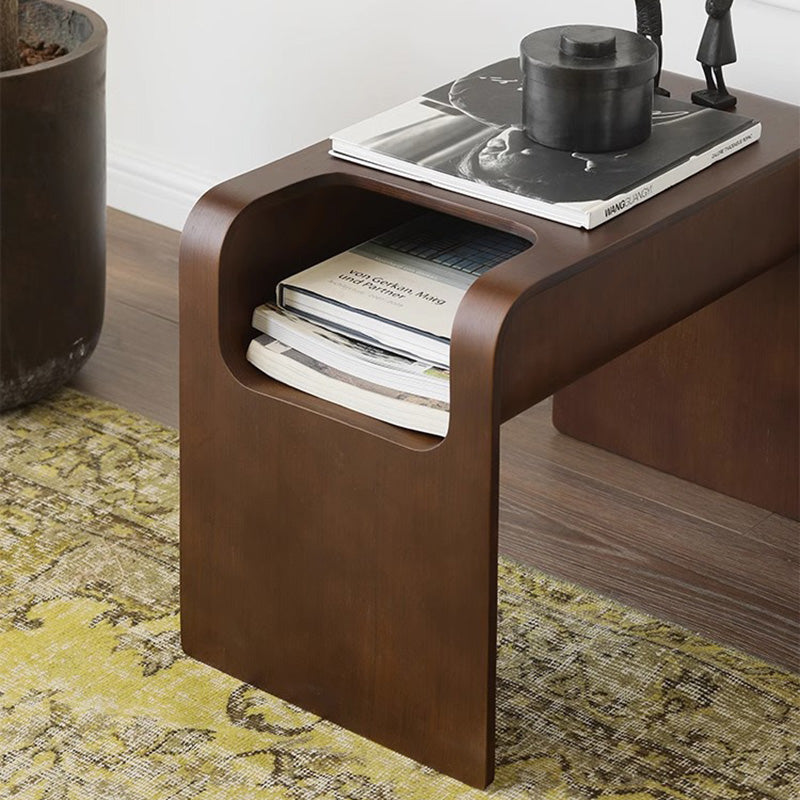 Minimalist Rectangular Wood Storage Coffee Table
