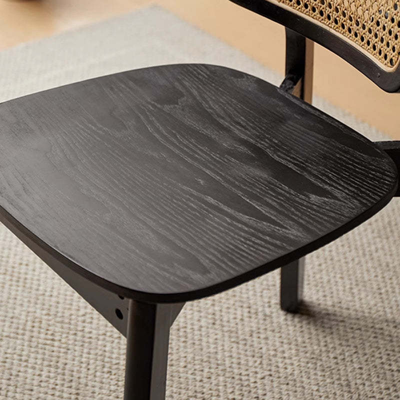 Minimalist Skeleton Wood Rattan Dining Chair