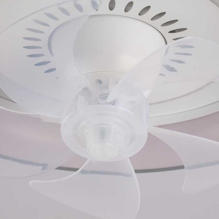 Minimalist Round Swing Inverter LED Flush Mount Fan Light